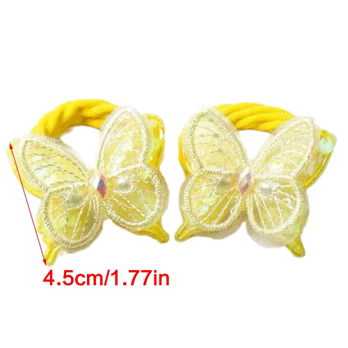 Elastici per capelli a forma di farfalla da donna, fermacoda elastici 2