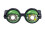 Blinking Glasses with Moving Eyes Green Small 4PCS 2