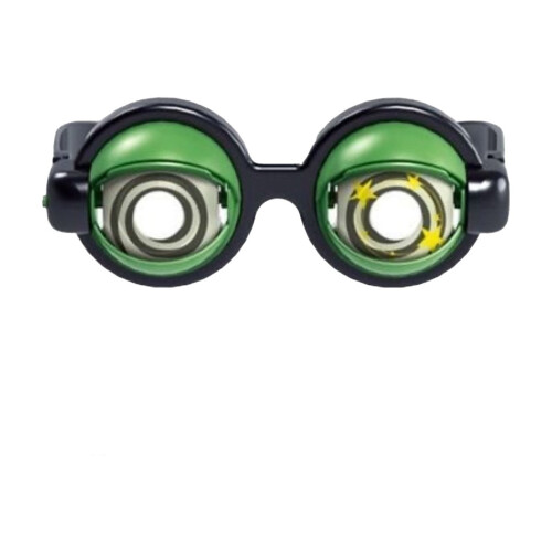 Blinking Glasses with Moving Eyes Green Small 4PCS 1