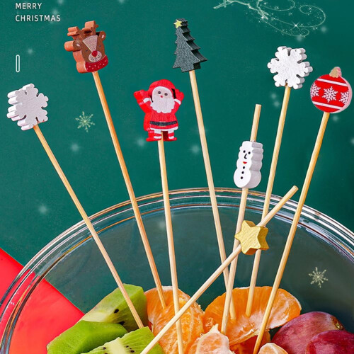 100 st. bambu julcocktailpinnar 2
