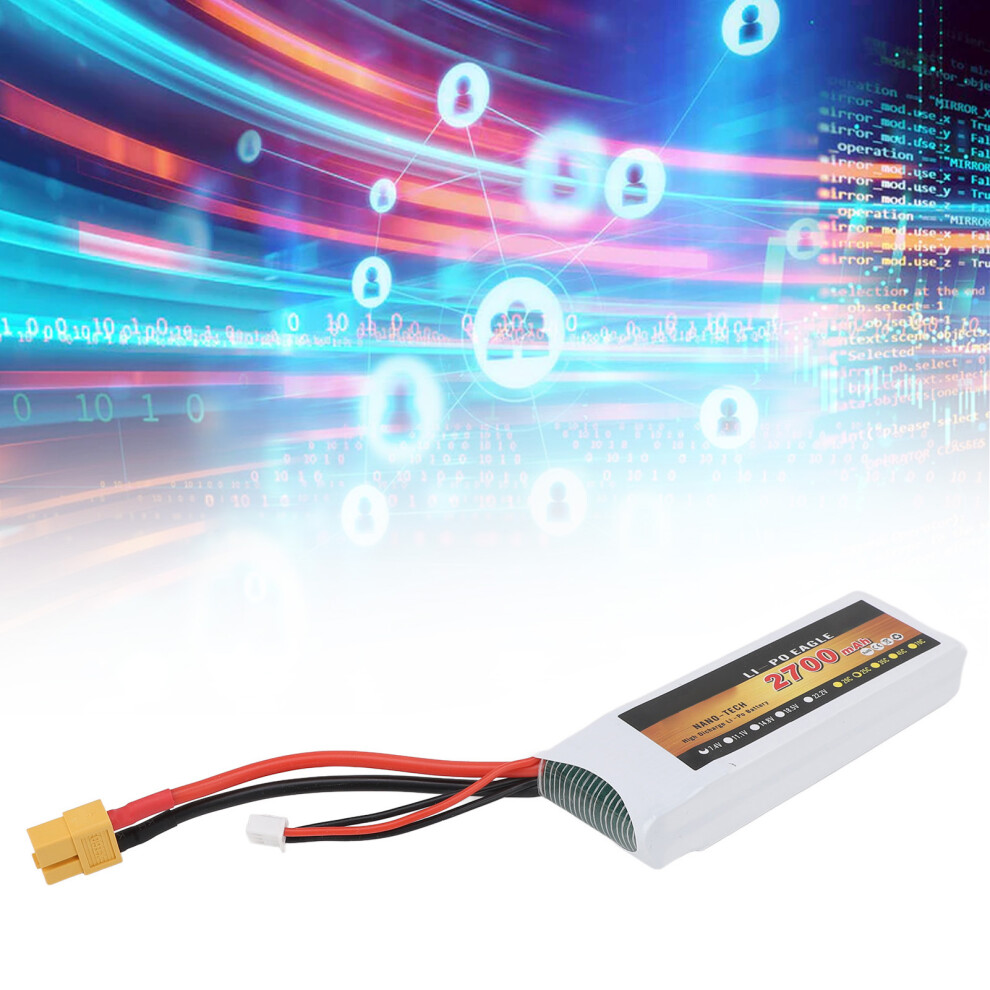 7.4V 2700Mah Lipo Battery 2S 25C For Rc Car Helicopter Drone 7901387136098