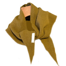 Knit Triangle Scarf For Women Combining Warmth And-Yellow