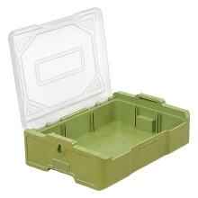 Aufbewahrungsbox mit Deckel, stapelbare Lösung für kleine-Grün