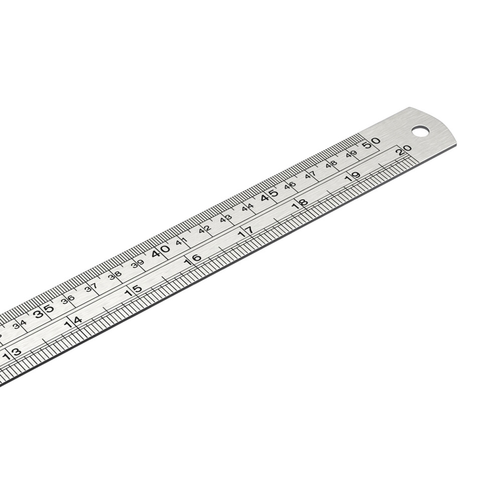 Etched Drafting Ruler Steel Double Metric Royal Scale For-500Mm 7754004293779