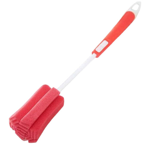 Spülschwammbürste mit verstellbarem Griff, rot 1