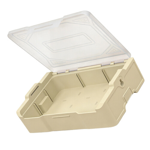 Stackable Plastic Storage Box with Lid for Heavy Tool-Yellow