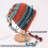 Gorro feminino de crochê com pompom e arco-íris. 7