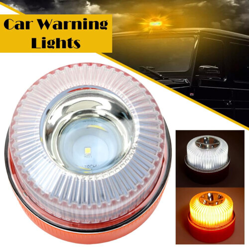 Amber LED Strobe Warning Light – Rechargeable Magnetic 2