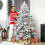 Homcom HOMCOM 6ft Artificial Christmas Tree with Snow, Hinged Xmas Tree 1
