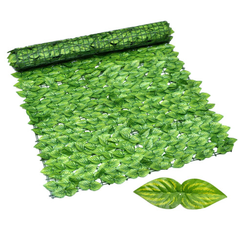 Siepe artificiale a schermo 50x50 cm, verde scuro e chiaro 1