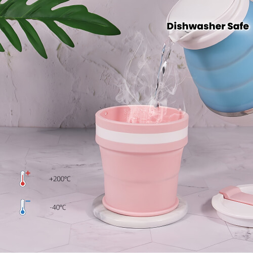 Mug de voyage pliable en silicone 350 ml 1