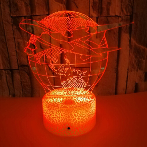3D-nattlys for fly – LED-illusjonslampe, USB/batteri 2
