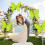 Ghirlandă cu flori fluture verde deschis 5