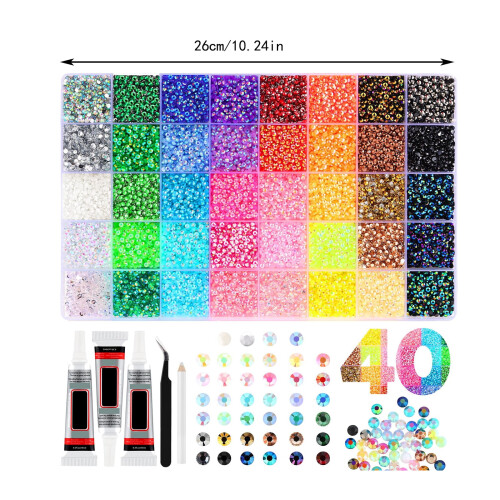 Glóthach Roisín Rhinestones3mm Flatback32000pcs40Colors 2