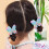 Elastici per capelli a forma di farfalla da donna, fermacoda elastici 6