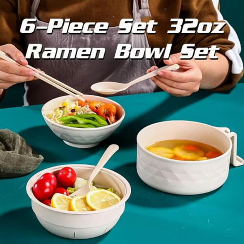 Μπολ Ramen για φούρνο μικροκυμάτων με σουρωτήρι και καπάκι 1