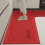 Corner Sink Kitchen Mat L-Shaped Absorbent Anti-Slip Red 5