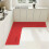Corner Sink Kitchen Mat L-Shaped Absorbent Anti-Slip Red 6