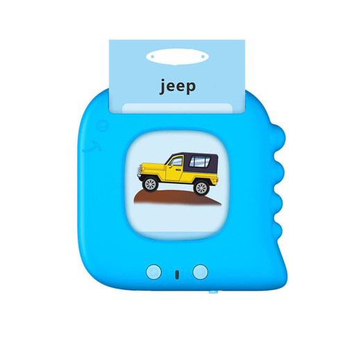Bilingual Card Reader, Rechargeable Interactive Flashcard Machine, Dual-Language Audio Visual Vocabulary Builder, ABS Material, for Language 1