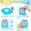 Bilingual Card Reader, Rechargeable Interactive Flashcard Machine, Dual-Language Audio Visual Vocabulary Builder, ABS Material, for Language 6