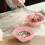4-Inch Square Sauce Dish, 6pcs, Wheat Straw Material, Pink Kitchen & Dining 4