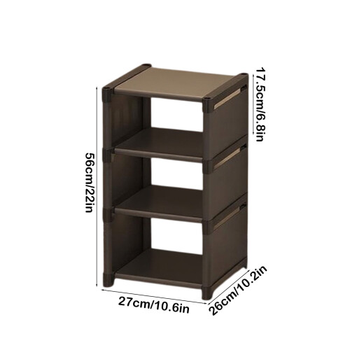 AuroraX 4-Tier Adjustable Shoe Rack, Black 2