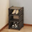 AuroraX 4-Tier Adjustable Shoe Rack, Black 4