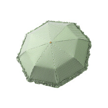 Parapluie pratique à bordure en dentelle pour bloquer la-Vert