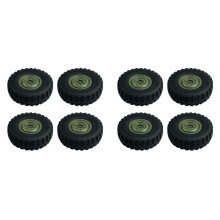 8Pcs LD-P06 Wheel Tire Tyre for LDRC LD-P06 LD P06 Unimog 1/12 RC Truck Car Spare Parts Accessories,Green