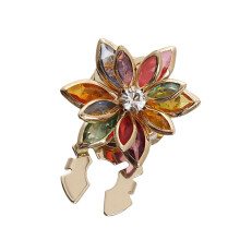Boutons de manchette en métal avec motifs floraux et-couleur