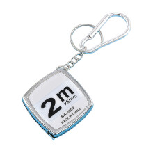Porte-clés pratique, règle rétractable de 2M, outil de-Argent