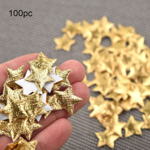 Gold Foam Star Embellishments 100 Pieces 2