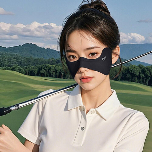 尼龙半脸防晒口罩 女士可调节耳带 呼吸透气 2