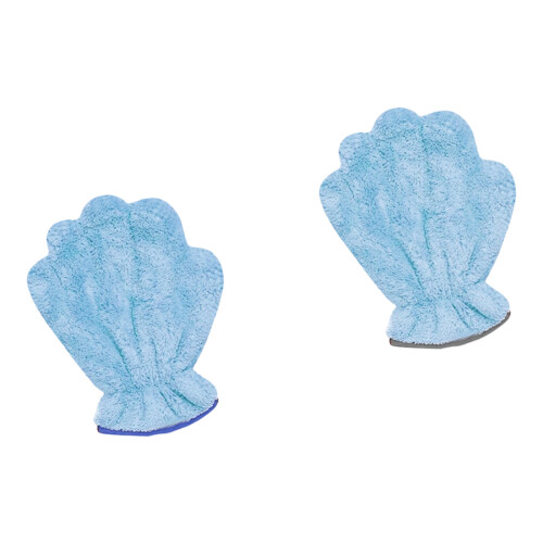 Gants d'épilation lavables pour animaux de-Bleu 2 pièces