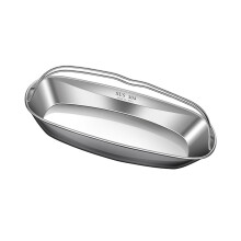 Stainless Steel Steaming Plate with Double Handle Fish Serving