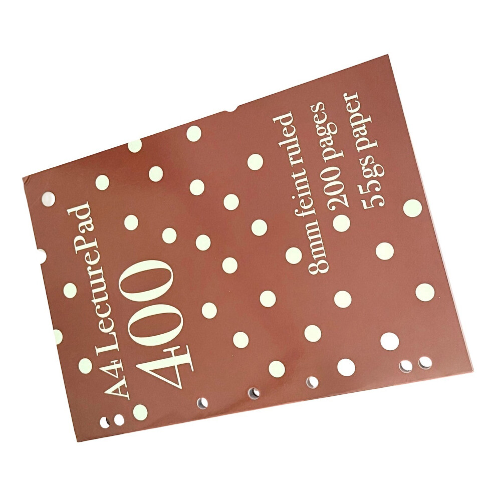 Smooth Writing A4 Lined Notebook Colorful Polkas Dot Thin- Brown 7627001386365