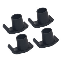 4 Stück Walker Gliders Ski Gummifüße Senioren-Schwarz