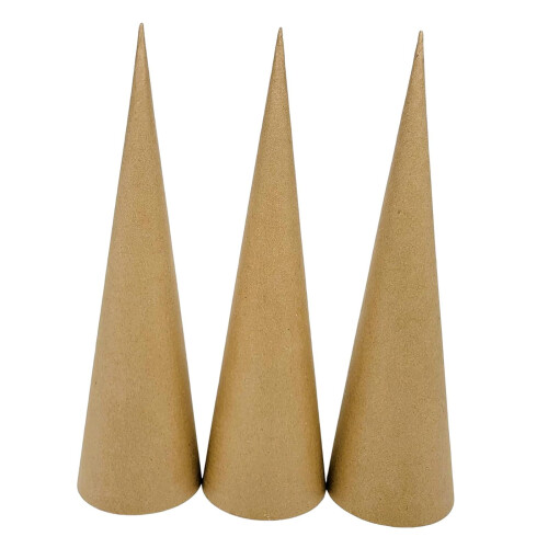 Paper Mache Craft Cones 35cm 3 Pieces 1