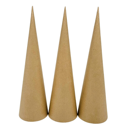 Paper Mache Craft Cones 35cm 3 Pieces 2