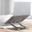 Computer Bracket Notebook Bracket Foldable Metal Heightened Heat Dissipation Bracket Conforms to Ergonomics (Silver) 4