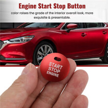 Set Da 2 Pezzi Pulsante di Avviamento Motore Senza Chiave e Decorativo Circostante per 3 6 Cx-3 Cx-5 Cx-9 Mx-5 con Funzione Push Start