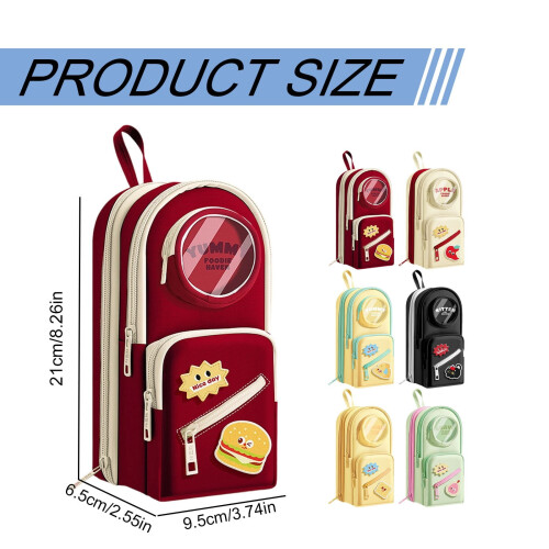 Backpack Pencil Case Art Marker Storage Canvas Makeup Pocket Small Gadget Bag Organizer Random 2
