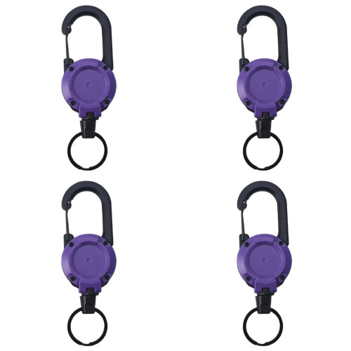 Robuste, einziehbare Schlüsselanhänger-Karabiner (4 Stück) 1