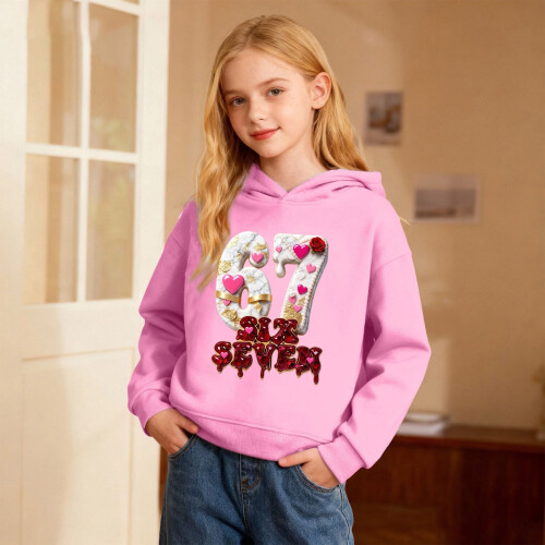 Jungen Kapuzenpullover mit Grafikprint, Langarm 1