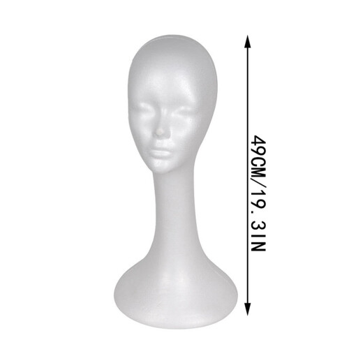 Styrofoam mannequin head with long neck 18 inches 2
