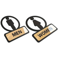 2Stk Acryl Wc Türschilder Damen Selbstklebend Schwarz Für Büro