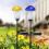 Mushroom Solar Outdoor Lights Handmade Glass2Pack 4