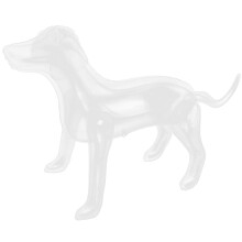 3Sets PVC Transparent Inflatable Dog Mannequins for Home and Pet Shops