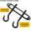 Kit de ferragens para vela de sombra triangular, preto, resistente, aço inoxidável 304. 3