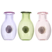 3Pcs Tiny Glass Cat Keepsake Vase Magnetic Miniature Home Decor